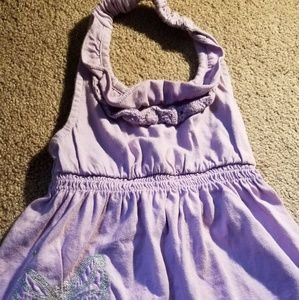 2t lavender butterfly halter top